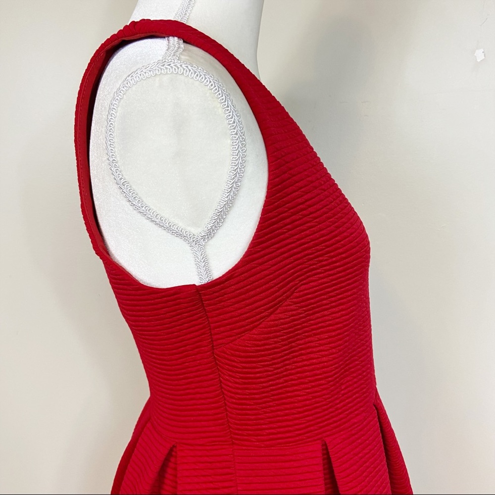 4/$25 Topshop red fit and flare sleeveless dress - Picture 5 of 11